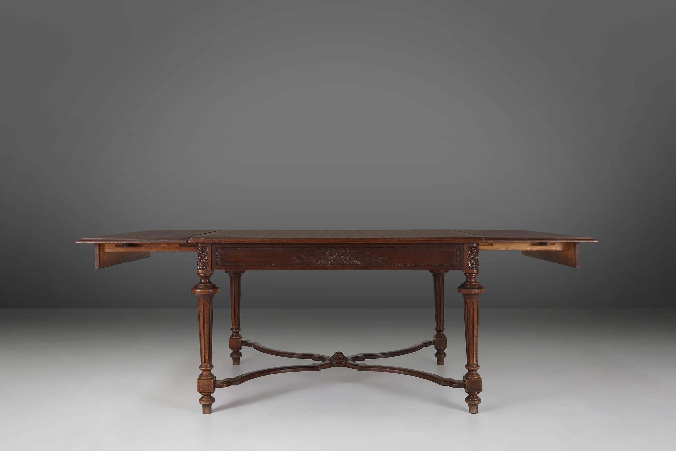 Neo Renaissance Extendable Dining Room Table with Rich Decoration, France, 1900sthumbnail